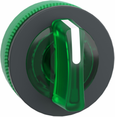 Harmony XB5 Illuminated Selector Switch Head, 30mm, Green Handle, 3 Positions
