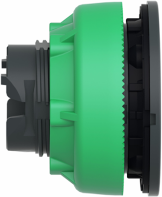 Head for pilot light, Harmony XB5, green, 30mm, universal LED, plain lens