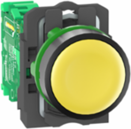 Harmony XB5R Wireless Push Button Transmitter, 22mm, Yellow, Spring Return