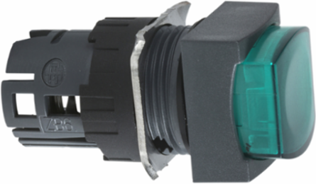 Harmony XB6 16mm Green Projecting Illuminated Push Button, Spring Return, IP65