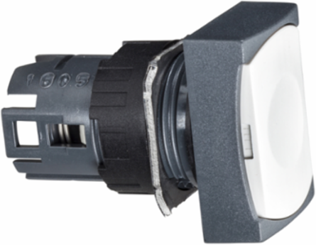 Harmony XB6 Push Button Head, 16 mm, Spring Return, White Rectangular