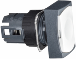 Harmony XB6 Push Button Head, 16 mm, Spring Return, White Rectangular