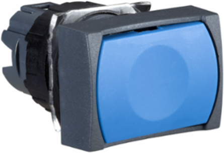 Harmony XB6 Blue Rectangular Flush Non-Illuminated Push Button, 16 mm