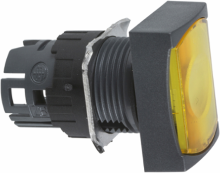 Harmony XB6 16mm Yellow Rectangular Flush Illuminated Push Button Head