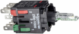 Harmony XB6 Illuminated Push Button, Red Light Block, 12-24V, 1NO + 1NC