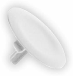 White Circular Flush Pushbutton Cap Ø22, 0.001 kg, Ergonomic Design