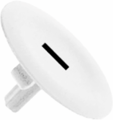 Harmony XB4 White Circular Pushbutton Cap Ø22 with Black I Marking