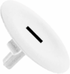 Harmony XB4 White Circular Pushbutton Cap Ø22 with Black I Marking
