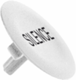 Harmony XB4 Round Push Button Cap, 22mm, White, Black SILENCE Marking