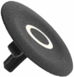 Harmony XB4 Black Push Button Cap with White O Marking, Ergonomic Flush Design
