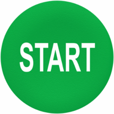 Harmony XB4 Plastic Push Button Cap Green 22mm White START