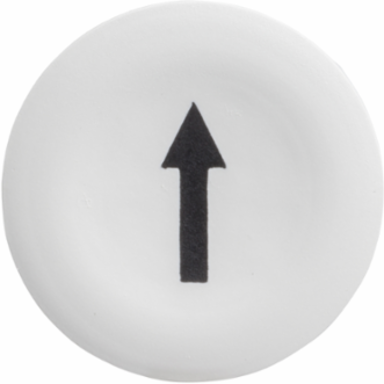 Harmony XB4 22mm White Plastic Push Button Cap with Black Arrow Symbol