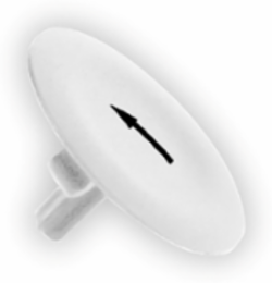 Harmony XB4 22mm White Plastic Push Button Cap with Black Arrow Symbol