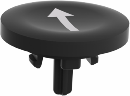 Harmony XB4 Flush Push Button Cap, 22mm, Black, White Arrow Mark