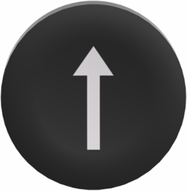 Harmony XB4 Flush Push Button Cap, 22mm, Black, White Arrow Mark