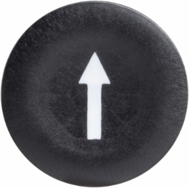 Harmony XB4 Flush Push Button Cap, 22mm, Black, White Arrow Mark