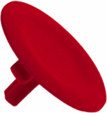 Red Round Push Button Cap 22, Set of 1, Ergonomic Flush Design