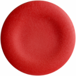 Red Round Push Button Cap Ø22, Set of 1, Ergonomic Flush Design