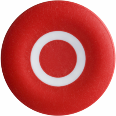 Harmony XB4 Red Pushbutton Cap  22 with White 'O' Marking