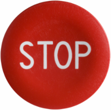 Harmony XB4 Push Button Cap, Red 22mm, Marked "STOP"