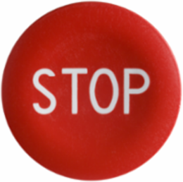 Harmony XB4 Push Button Cap, Red 22mm, Marked "STOP"