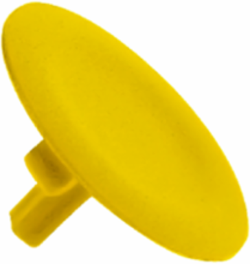 Yellow Circular Flush Pushbutton Cap Ø22 mm, Round Shape, 0.001 kg