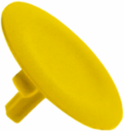 Yellow Circular Flush Pushbutton Cap Ø22 mm, Round Shape, 0.001 kg
