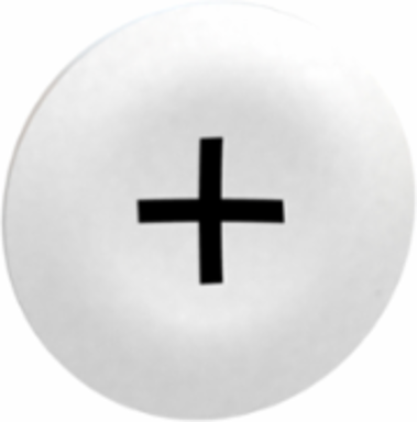 White Marked Pushbutton Cap Ø22 for Harmony Series, Weight 0.01 kg