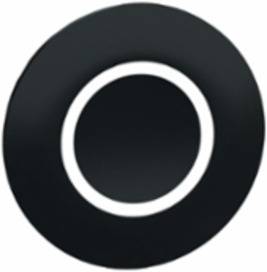 Black Cap Marked 'O' for 22 mm Rectangular Pushbuttons