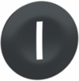 Round Black Pushbutton Cap with "I" Marking, Compatible with Harmony XB4