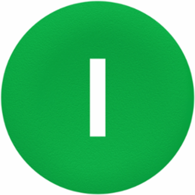 Harmony XB4 Green Marked Push Button Cap, 22mm, Round Shape