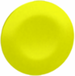 Yellow Round Blank Push Button Cap for 22mm Multiple-Headed Units