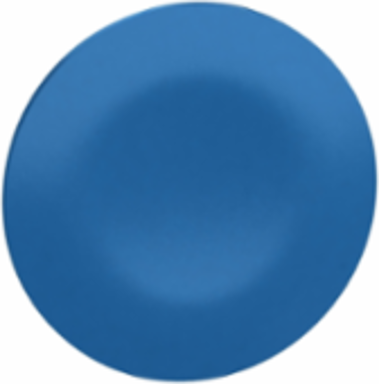 Blue Push Button Cap for Rectangular Multiple-Headed  22, Mercury Free