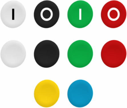 Harmony XB4 Wireless Push Button Cap Set of 10, 22mm, 6 Color Choices