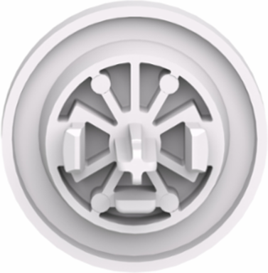 Antimicrobial Push Button Cap for Harmony XB4/XB5, White, Flush Mount