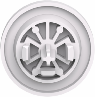 Antimicrobial Push Button Cap for Harmony XB4/XB5, White, Flush Mount