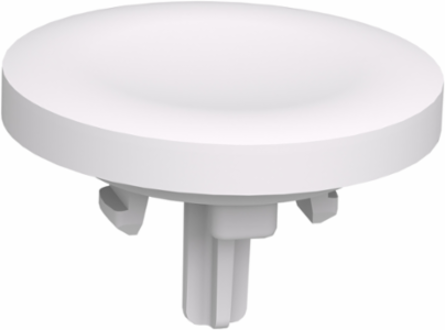 Antimicrobial Push Button Cap for Harmony XB4/XB5, White, Flush Mount