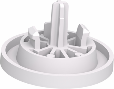 Antimicrobial Push Button Cap for Harmony XB4/XB5, White, Flush Mount