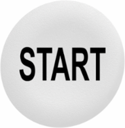 Harmony XB4/XB5 Flush Mount White Start Pushbutton Cap