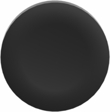 Antimicrobial Flush Mount Push Button Cap for Harmony XB5/XB4, Black