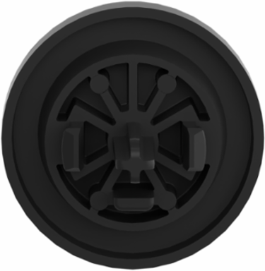 Antimicrobial Flush Mount Push Button Cap for Harmony XB5/XB4, Black