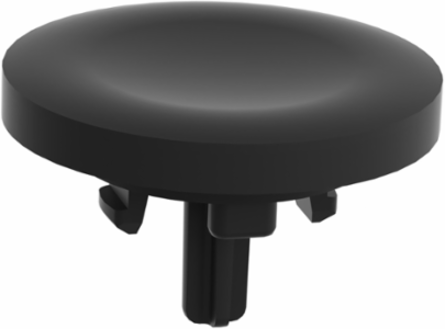 Antimicrobial Flush Mount Push Button Cap for Harmony XB5/XB4, Black