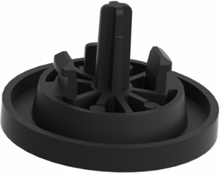 Antimicrobial Flush Mount Push Button Cap for Harmony XB5/XB4, Black