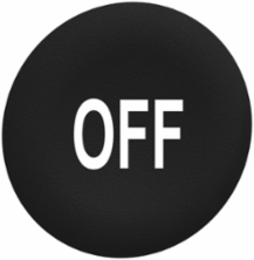 Harmony XB4/XB5 Black Flush Push Button Cap, Round, Marked 'OFF'