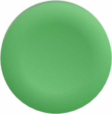 Antimicrobial Push Button Cap, Green, Flush Mount, Compatible with Harmony XB5/XB4