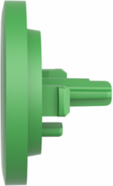 Antimicrobial Push Button Cap, Green, Flush Mount, Compatible with Harmony XB5/XB4
