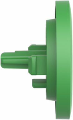 Antimicrobial Push Button Cap, Green, Flush Mount, Compatible with Harmony XB5/XB4