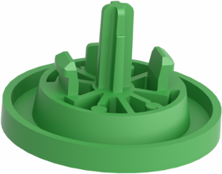 Antimicrobial Push Button Cap, Green, Flush Mount, Compatible with Harmony XB5/XB4