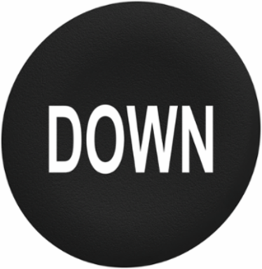 Harmony XB4 & XB5 Black Flush Mounted Push Button Cap, Marked Down
