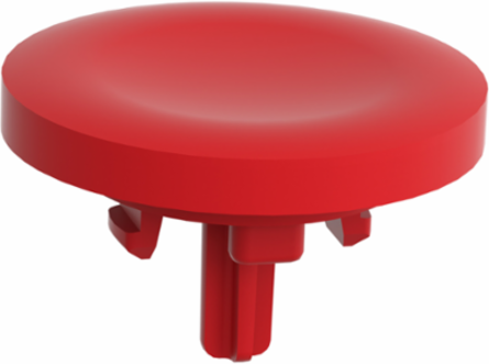Antimicrobial Plain Cap for Harmony XB5/XB4, Red, Flush Mounted
